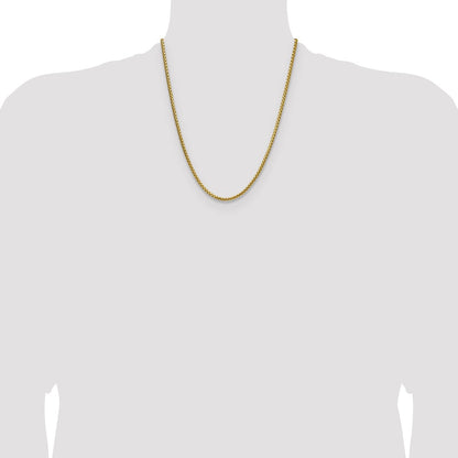 Chisel Stainless Steel Polished Yellow IP-plated 3mm 22 inch Flat Box Chain