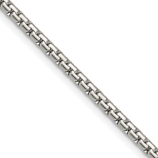 Chisel Stainless Steel Polished 3mm 18 inch Flat Box Chain