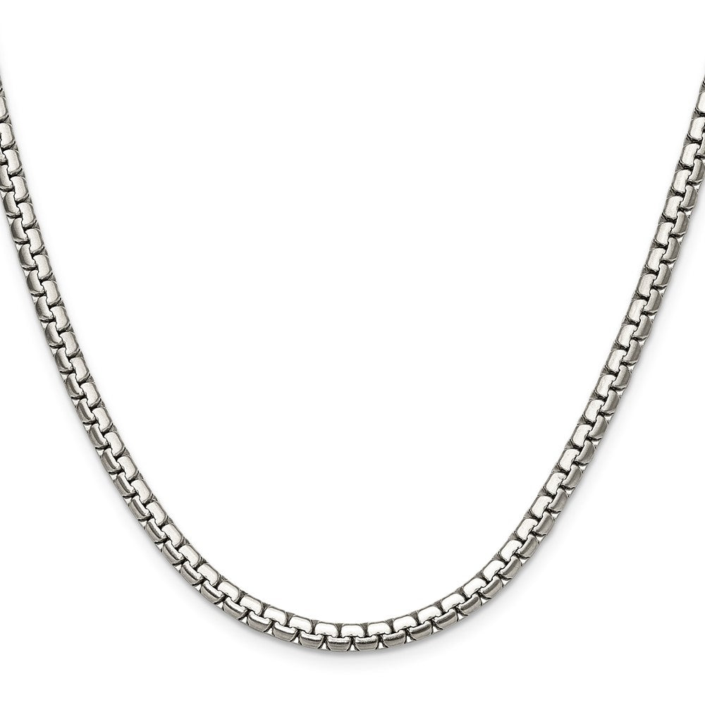 Chisel Stainless Steel Polished 4mm 18 inch Flat Box Chain