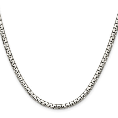 Chisel Stainless Steel Polished 4mm 18 inch Flat Box Chain