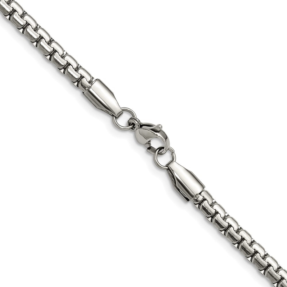 Chisel Stainless Steel Polished 4mm 24 inch Flat Box Chain
