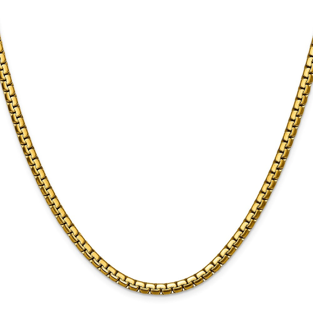 Chisel Stainless Steel Polished Yellow IP-plated 4mm 22 inch Flat Box Chain