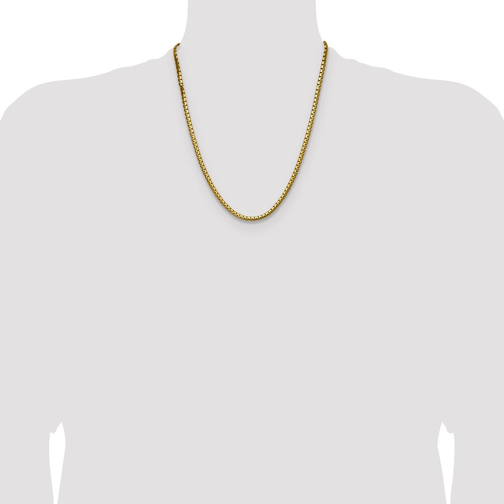 Chisel Stainless Steel Polished Yellow IP-plated 4mm 22 inch Flat Box Chain