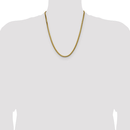Chisel Stainless Steel Polished Yellow IP-plated 4mm 22 inch Flat Box Chain