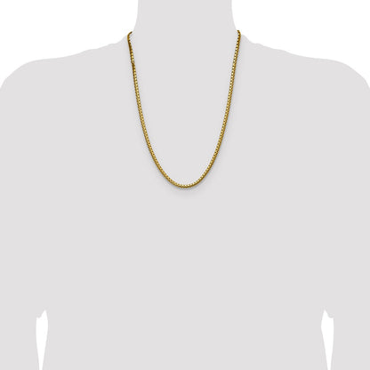 Chisel Stainless Steel Polished Yellow IP-plated 4mm 24 inch Flat Box Chain