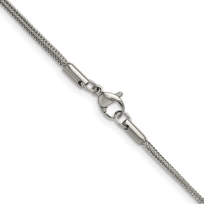 Chisel Stainless Steel Polished 1.5mm 20 inch Square Wheat Chain