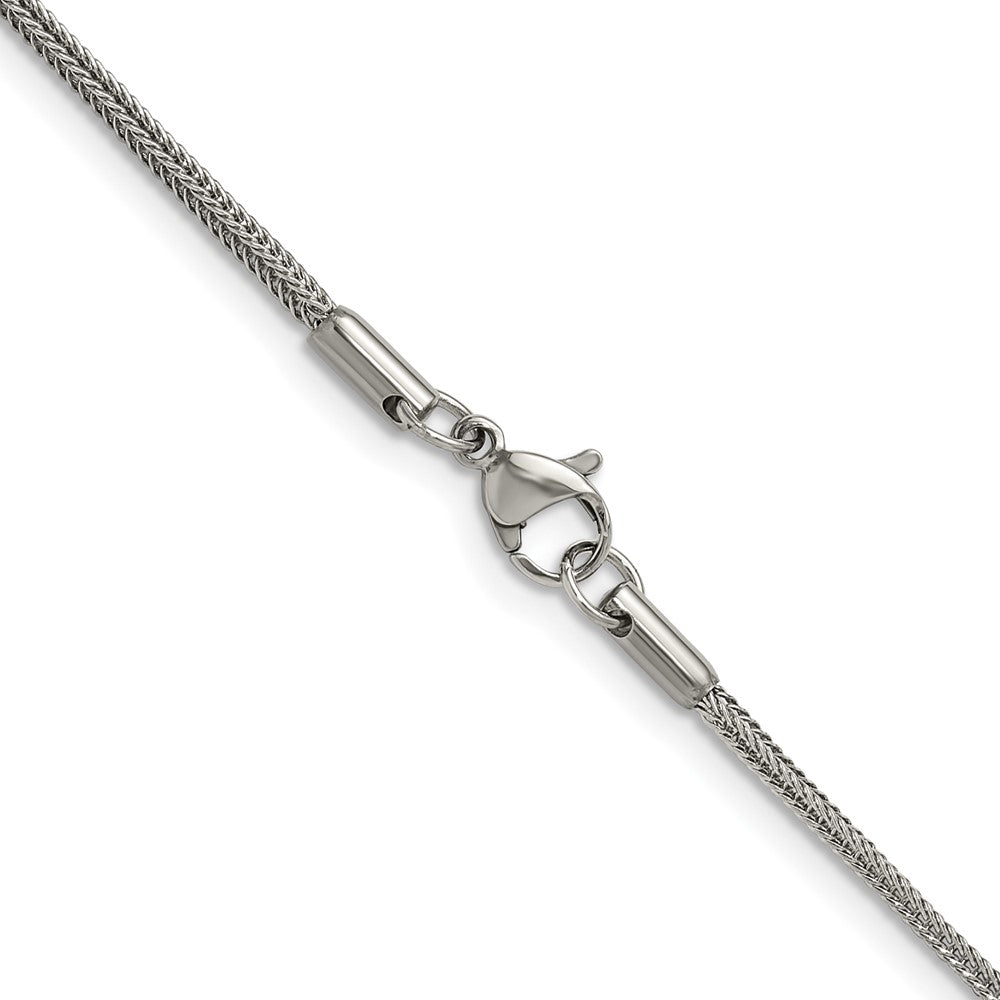 Chisel Stainless Steel Polished 1.5mm 24 inch Square Wheat Chain