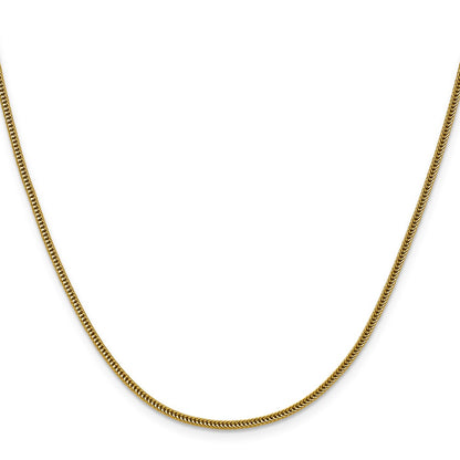 Chisel Stainless Steel Polished Yellow IP-plated 1.5mm 16 inch Square Wheat Chain