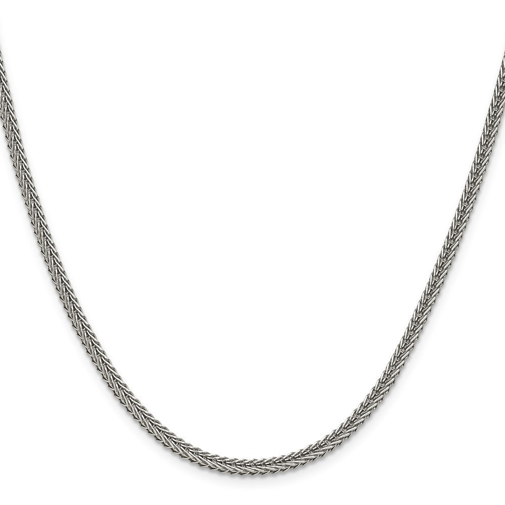 Chisel Stainless Steel Polished 3.2mm 24 inch Square Wheat Chain