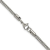 Chisel Stainless Steel Polished 3.2mm 22 inch Square Wheat Chain