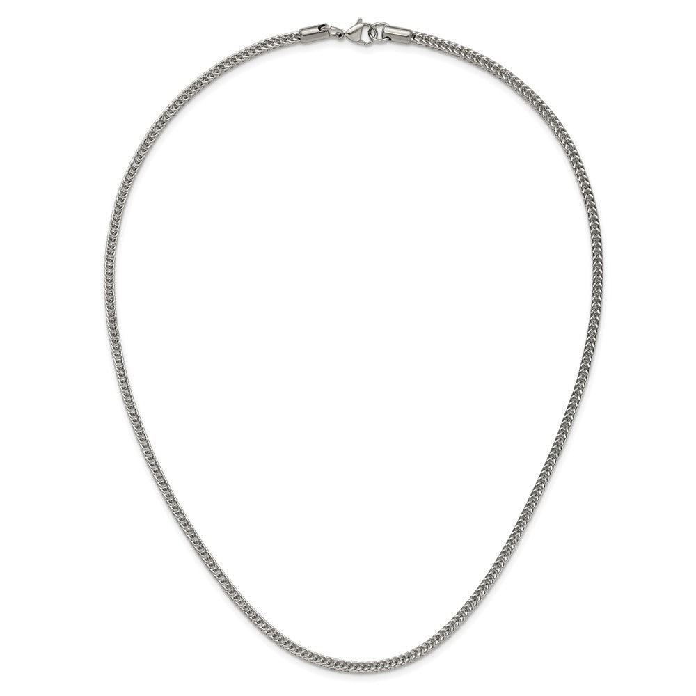 Chisel Stainless Steel Polished 3.2mm 20 inch Square Wheat Chain