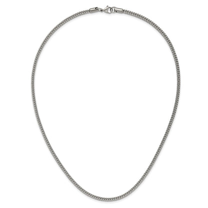 Chisel Stainless Steel Polished 3.2mm 20 inch Square Wheat Chain