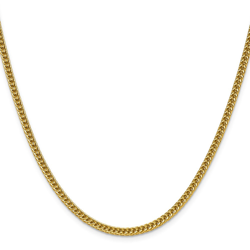 Chisel Stainless Steel Polished Yellow IP-plated 3.2mm 24 inch Square Wheat Chain