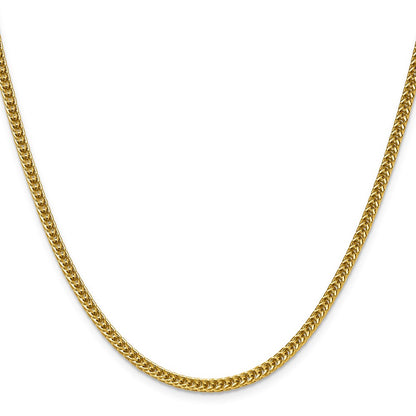 Chisel Stainless Steel Polished Yellow IP-plated 3.2mm 22 inch Square Wheat Chain