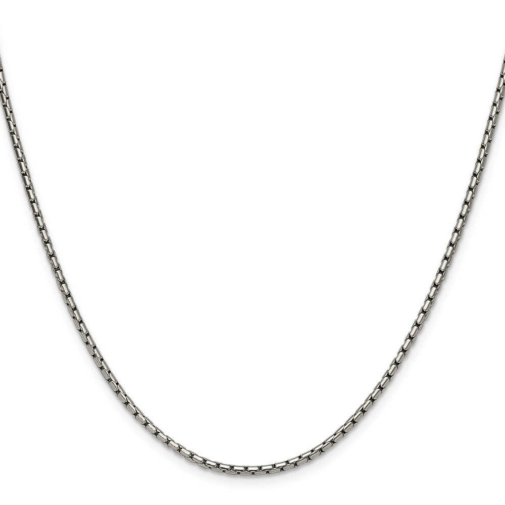 Chisel Stainless Steel Polished 1.7mm 20 inch Elongated Box Chain
