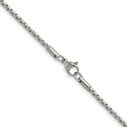 Chisel Stainless Steel Polished 1.7mm 20 inch Elongated Box Chain