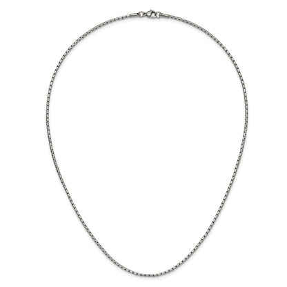 Chisel Stainless Steel Polished 1.7mm 20 inch Elongated Box Chain