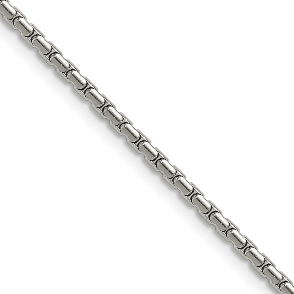Chisel Stainless Steel Polished 1.7mm 24 inch Elongated Box Chain