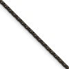 Chisel Stainless Steel Polished Black IP-plated 1.7mm 22 inch Elongated Box Chain