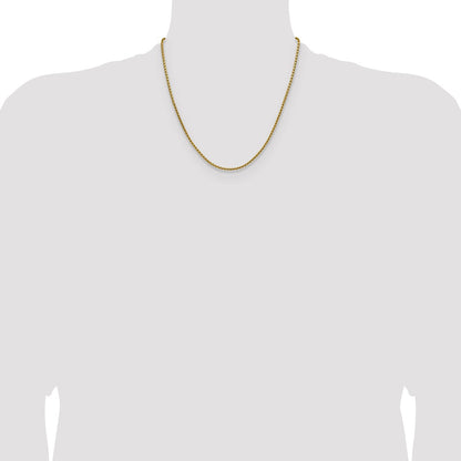 Chisel Stainless Steel Polished Yellow IP-plated 1.7mm 20 inch Elongated Box Chain