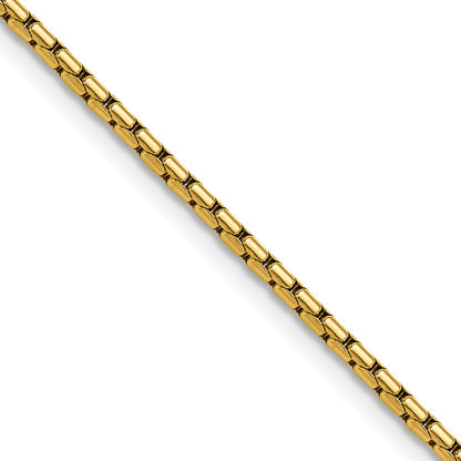 Chisel Stainless Steel Polished Yellow IP-plated 1.7mm 24 inch Elongated Box Chain