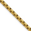 Chisel Stainless Steel Polished Yellow IP-plated 3.5mm 22 inch Elongated Round Box Chain