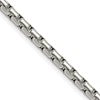 Chisel Stainless Steel Polished 3.5mm 20 inch Elongated Round Box Chain