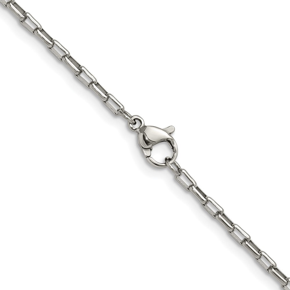 Chisel Stainless Steel Polished 2.2mm 18 inch Fancy Box/Paperclip Link Chain