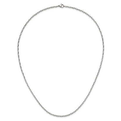 Chisel Stainless Steel Polished 2.2mm 20 inch Fancy Box/Paperclip Link Chain