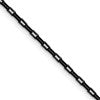 Chisel Stainless Steel Polished Black IP-plated 2.2mm 22 inch Fancy Box/Paperclip Link Chain