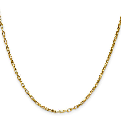 Chisel Stainless Steel Polished Yellow IP-plated 2.2mm 24 inch Fancy Box/Paperclip Link Chain