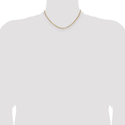 Chisel Stainless Steel Polished Yellow IP-plated 2.2mm 16 inch Fancy Box/Paperclip Link Chain