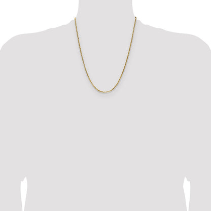 Chisel Stainless Steel Polished Yellow IP-plated 2.2mm 22 inch Fancy Box/Paperclip Link Chain