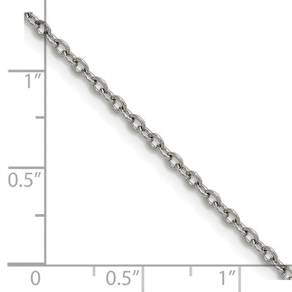 Chisel Stainless Steel Polished 1.9mm 24 inch Cable Chain