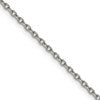 Chisel Stainless Steel Polished 1.9mm 16 inch Cable Chain