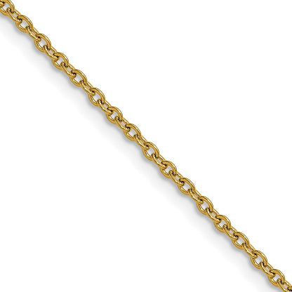 Chisel Stainless Steel Polished Yellow IP-plated 1.9mm 22 inch Cable Chain