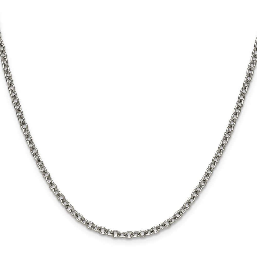 Chisel Stainless Steel Polished 3mm 20 inch Cable Chain