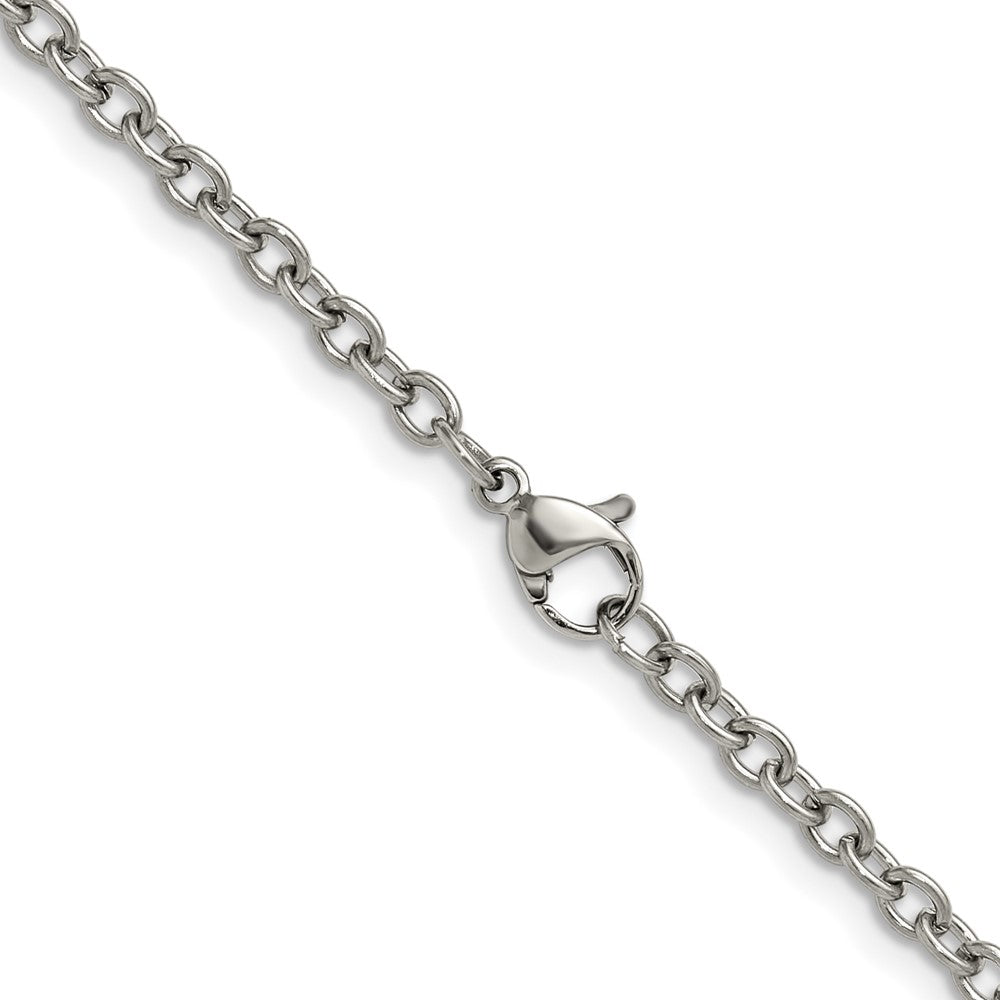 Chisel Stainless Steel Polished 3mm 20 inch Cable Chain