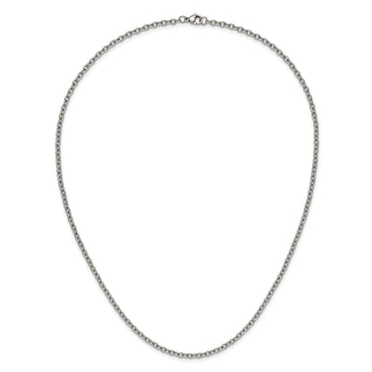 Chisel Stainless Steel Polished 3mm 20 inch Cable Chain