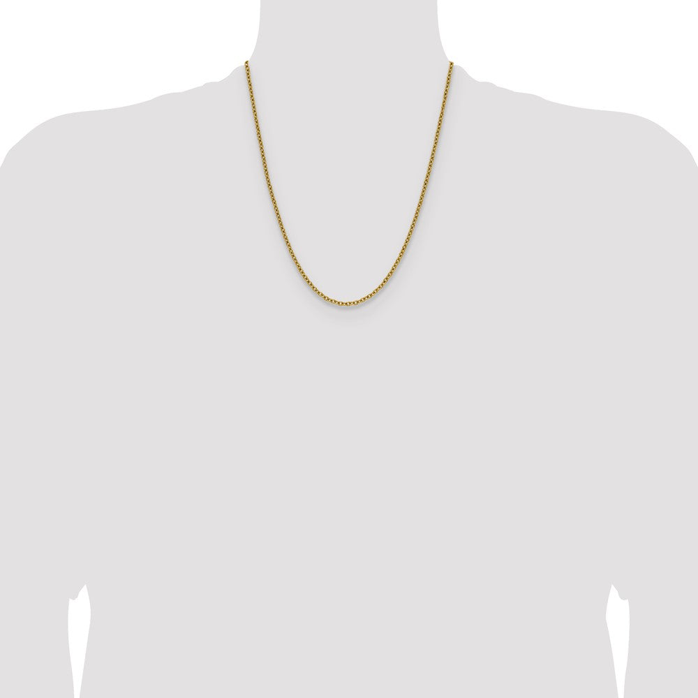 Chisel Stainless Steel Polished Yellow IP-plated 3mm 22 inch Cable Chain