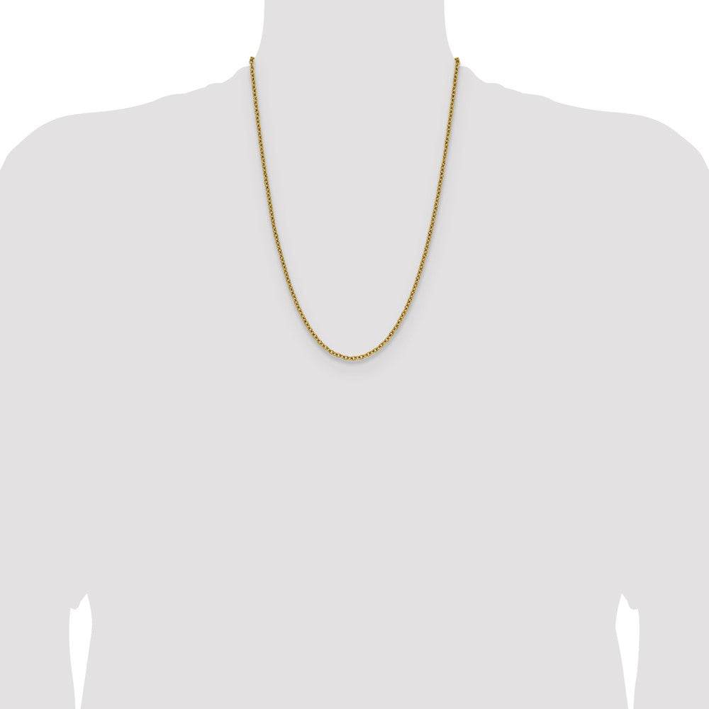 Chisel Stainless Steel Polished Yellow IP-plated 3mm 24 inch Cable Chain