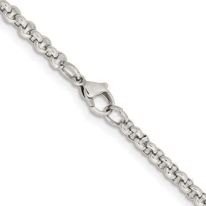 Chisel Stainless Steel Polished 3.9mm 30 inch Rolo Chain