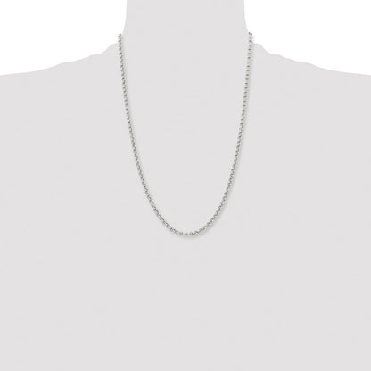 Chisel Stainless Steel Polished 3.9mm 24 inch Rolo Chain