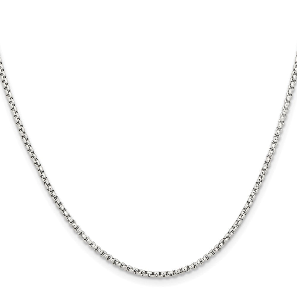 Chisel Stainless Steel Polished 2.2mm 24 inch Rounded Box Chain