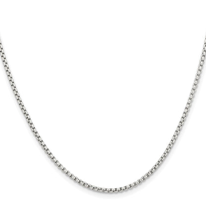 Chisel Stainless Steel Polished 2.2mm 24 inch Rounded Box Chain