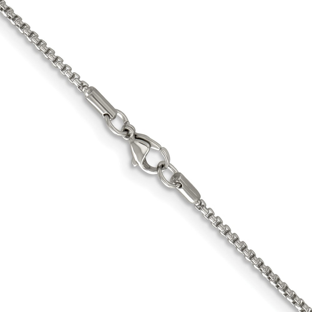 Chisel Stainless Steel Polished 2.2mm 18 inch Rounded Box Chain
