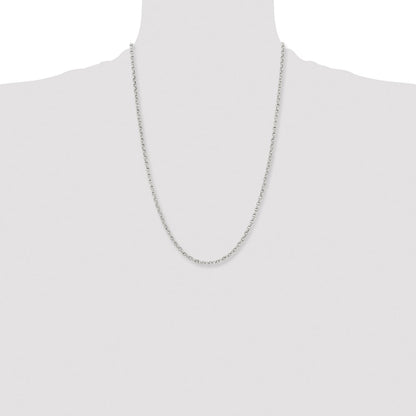 Chisel Stainless Steel Polished 3.2mm 24 inch Cable Chain
