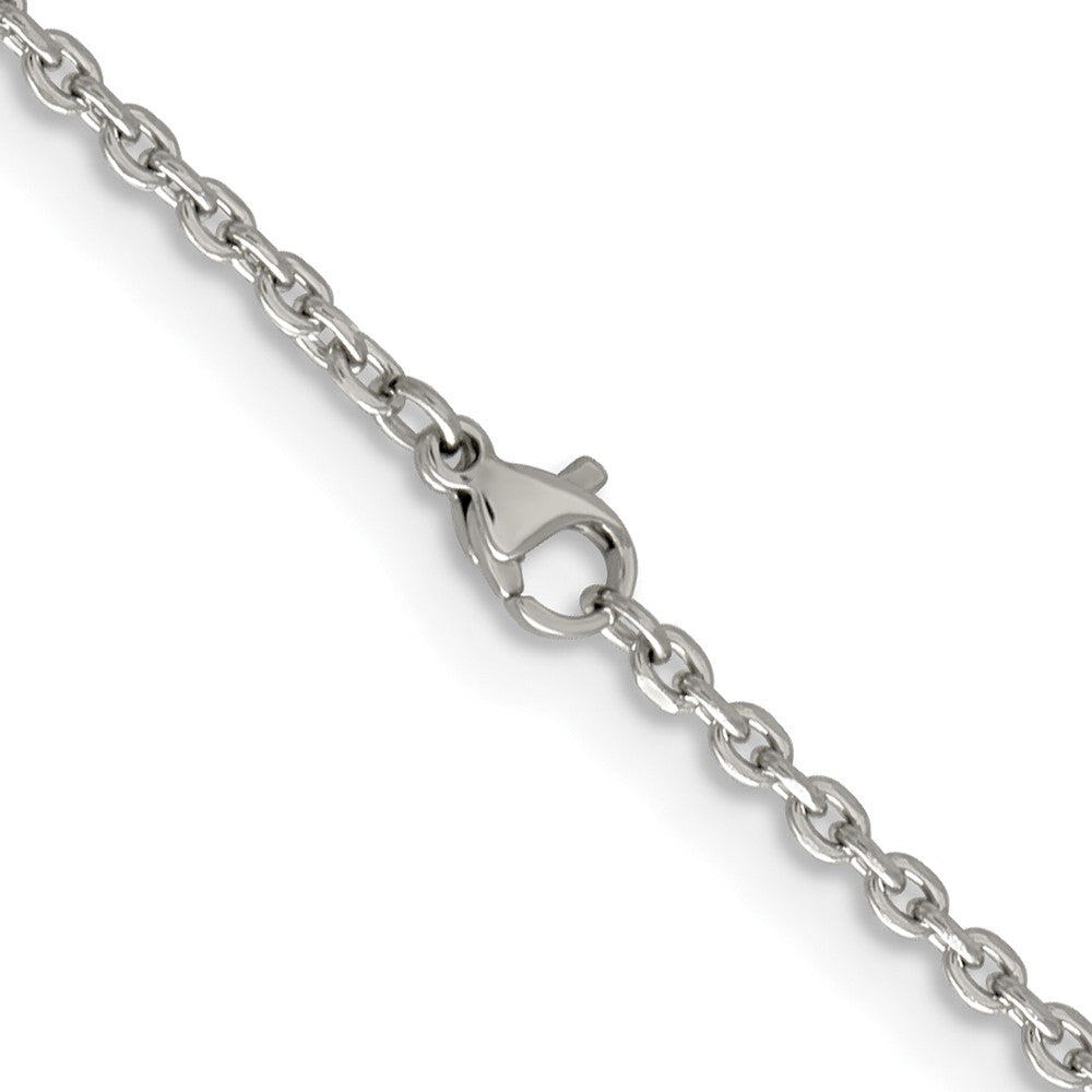Chisel Stainless Steel Polished Diamond-cut 2.7mm 24 inch Cable Chain