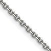 Chisel Stainless Steel Polished Diamond-cut 2.7mm 24 inch Cable Chain