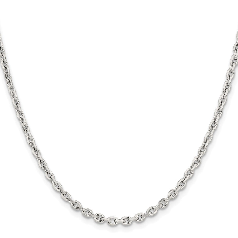 Chisel Stainless Steel Polished Diamond-cut 3.4mm 22 inch Cable Chain